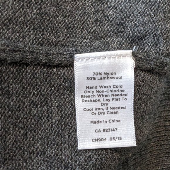 Talbots Woman 3X Gray Lambswool Nylon Blend Sweater Textured Knit Cozy Plus Size - Picture 8 of 9